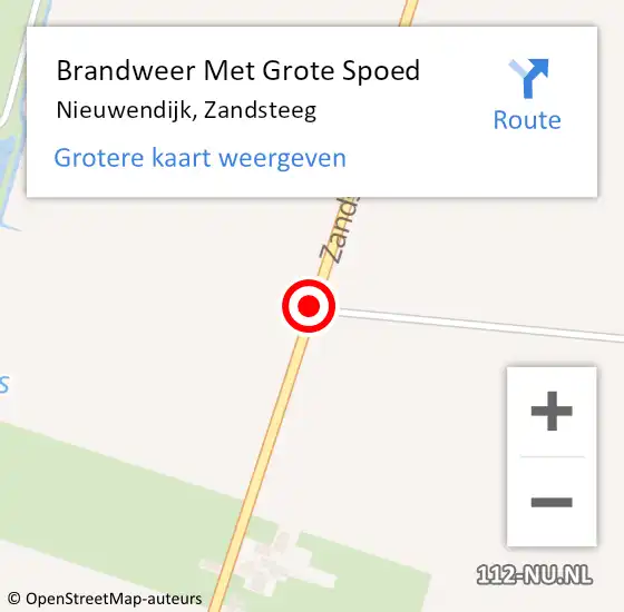 Locatie op kaart van de 112 melding: Brandweer Met Grote Spoed Naar Nieuwendijk, Zandsteeg op 2 december 2020 14:43