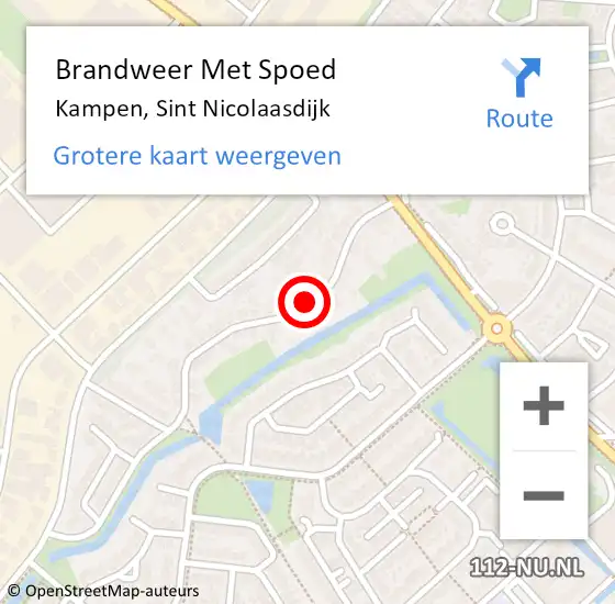 Locatie op kaart van de 112 melding: Brandweer Met Spoed Naar Kampen, Sint Nicolaasdijk op 4 december 2020 08:57
