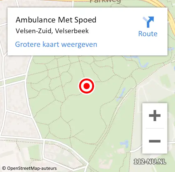 Locatie op kaart van de 112 melding: Ambulance Met Spoed Naar Velsen-Zuid, Velserbeek op 4 december 2020 15:43