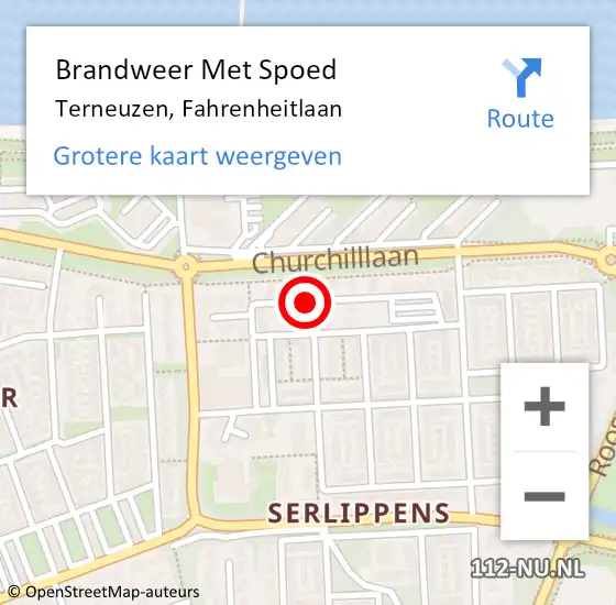 Locatie op kaart van de 112 melding: Brandweer Met Spoed Naar Terneuzen, Fahrenheitlaan op 4 december 2020 15:49