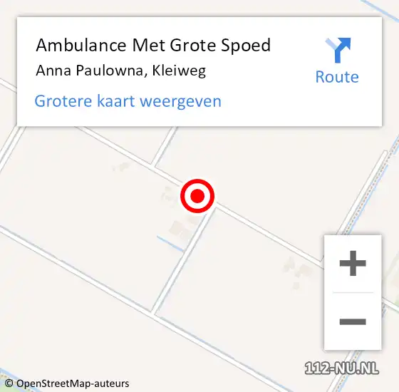 Locatie op kaart van de 112 melding: Ambulance Met Grote Spoed Naar Anna Paulowna, Kleiweg op 5 december 2020 22:18
