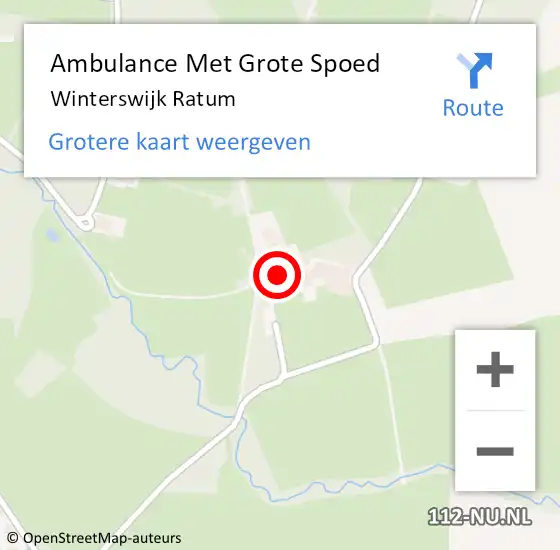 Locatie op kaart van de 112 melding: Ambulance Met Grote Spoed Naar Winterswijk Ratum op 6 december 2020 14:54