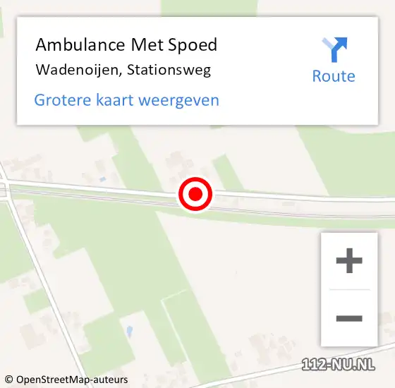 Locatie op kaart van de 112 melding: Ambulance Met Spoed Naar Wadenoijen, Stationsweg op 6 december 2020 20:42