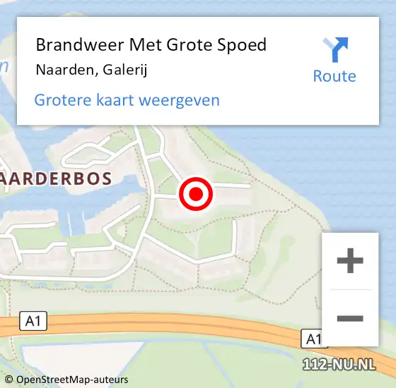 Locatie op kaart van de 112 melding: Brandweer Met Grote Spoed Naar Naarden, Galerij op 6 december 2020 21:06