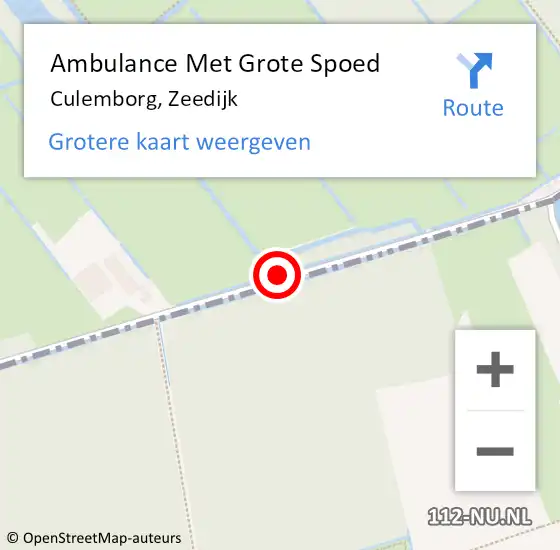 Locatie op kaart van de 112 melding: Ambulance Met Grote Spoed Naar Culemborg, Zeedijk op 7 december 2020 08:40