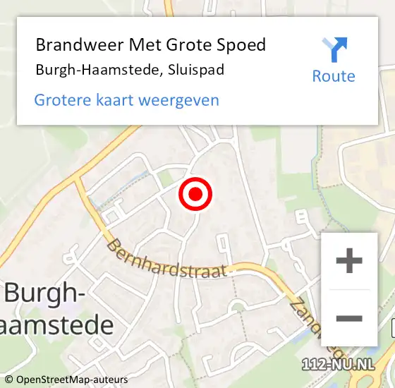 Locatie op kaart van de 112 melding: Brandweer Met Grote Spoed Naar Burgh-Haamstede, Sluispad op 7 december 2020 10:46