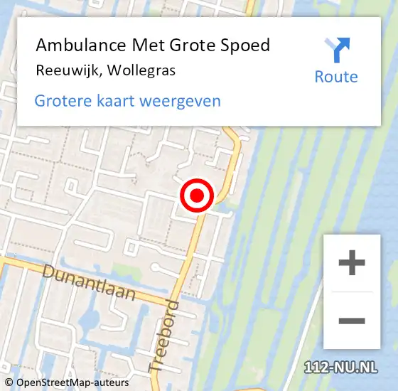 Locatie op kaart van de 112 melding: Ambulance Met Grote Spoed Naar Reeuwijk, Wollegras op 26 mei 2014 18:01