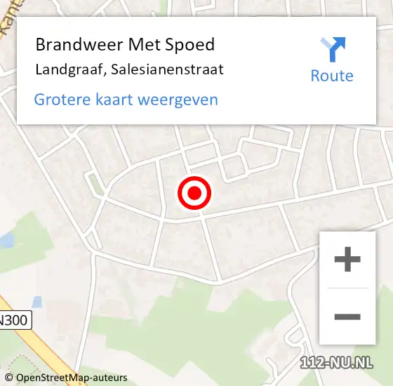 Locatie op kaart van de 112 melding: Brandweer Met Spoed Naar Landgraaf, Salesianenstraat op 7 december 2020 14:52