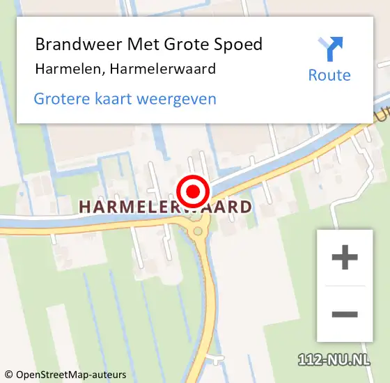 Locatie op kaart van de 112 melding: Brandweer Met Grote Spoed Naar Harmelen, Harmelerwaard op 7 december 2020 17:40