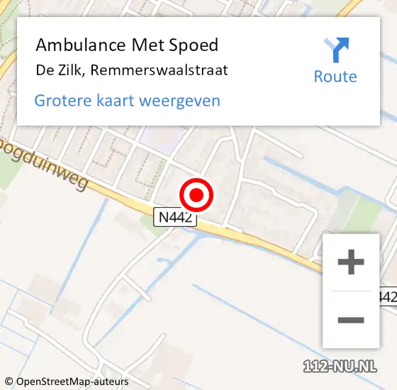 Locatie op kaart van de 112 melding: Ambulance Met Spoed Naar De Zilk, Remmerswaalstraat op 26 mei 2014 20:12