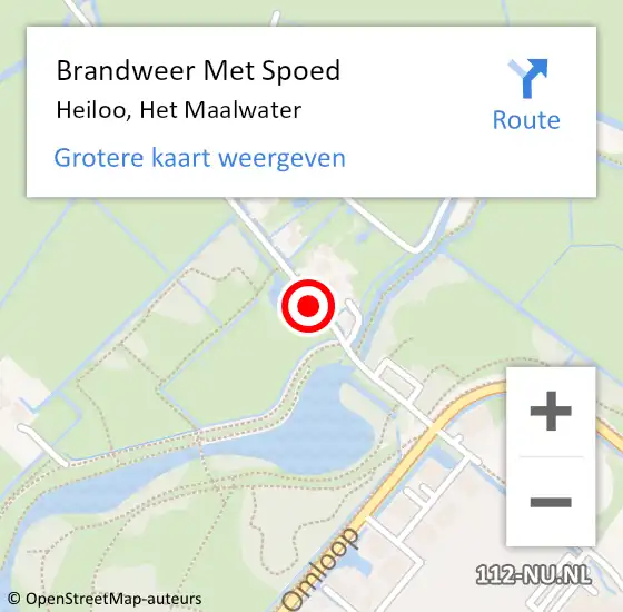 Locatie op kaart van de 112 melding: Brandweer Met Spoed Naar Heiloo, Het Maalwater op 9 december 2020 04:29