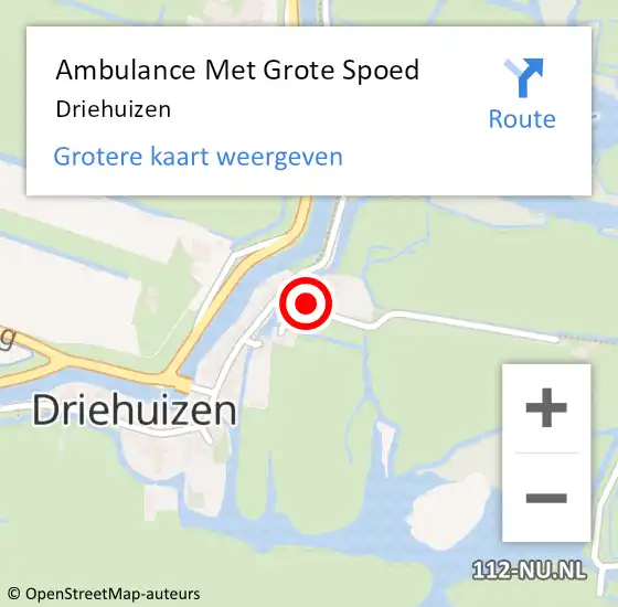 Locatie op kaart van de 112 melding: Ambulance Met Grote Spoed Naar Driehuizen op 9 december 2020 19:48