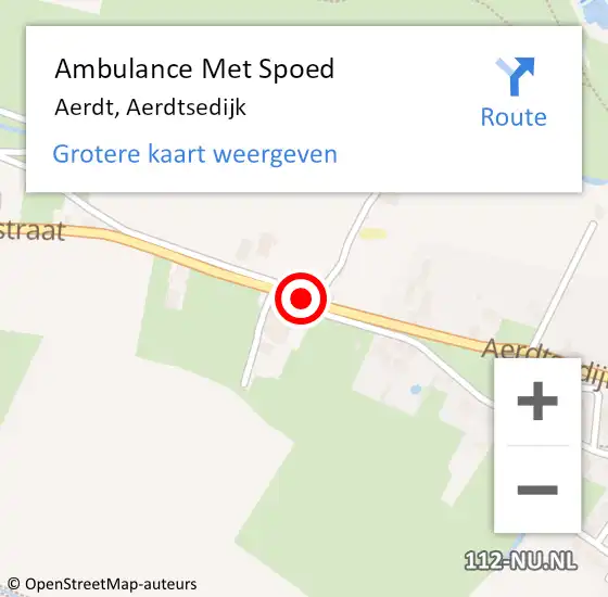 Locatie op kaart van de 112 melding: Ambulance Met Spoed Naar Aerdt, Aerdtsedijk op 10 december 2020 05:58
