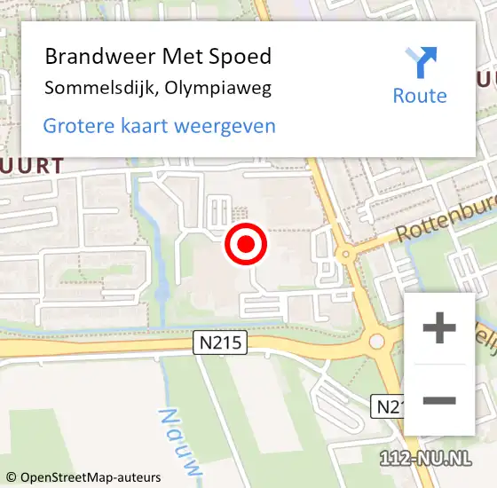 Locatie op kaart van de 112 melding: Brandweer Met Spoed Naar Sommelsdijk, Olympiaweg op 10 december 2020 07:28