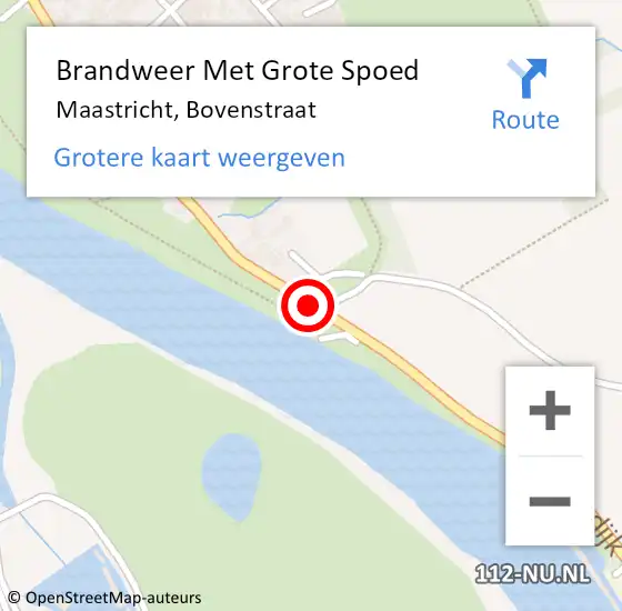 Locatie op kaart van de 112 melding: Brandweer Met Grote Spoed Naar Maastricht, Bovenstraat op 10 december 2020 11:34