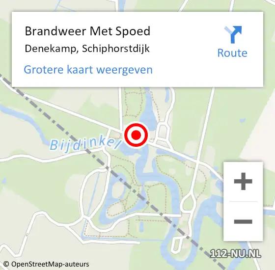 Locatie op kaart van de 112 melding: Brandweer Met Spoed Naar Denekamp, Schiphorstdijk op 27 mei 2014 07:43