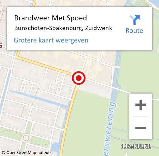 Locatie op kaart van de 112 melding: Brandweer Met Spoed Naar Bunschoten-Spakenburg, Zuidwenk op 11 december 2020 15:51