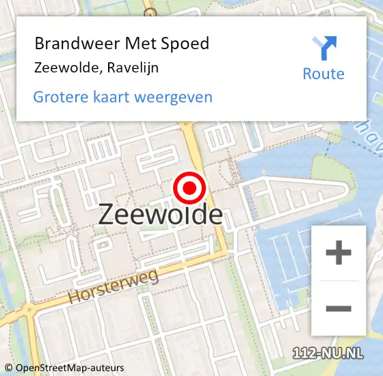 Locatie op kaart van de 112 melding: Brandweer Met Spoed Naar Zeewolde, Ravelijn op 11 december 2020 21:44
