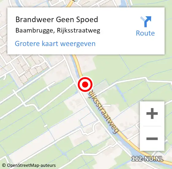 Locatie op kaart van de 112 melding: Brandweer Geen Spoed Naar Baambrugge, Rijksstraatweg op 12 december 2020 14:26