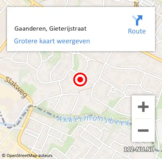 Locatie op kaart van de 112 melding:  Gaanderen, Gieterijstraat op 27 mei 2014 11:06