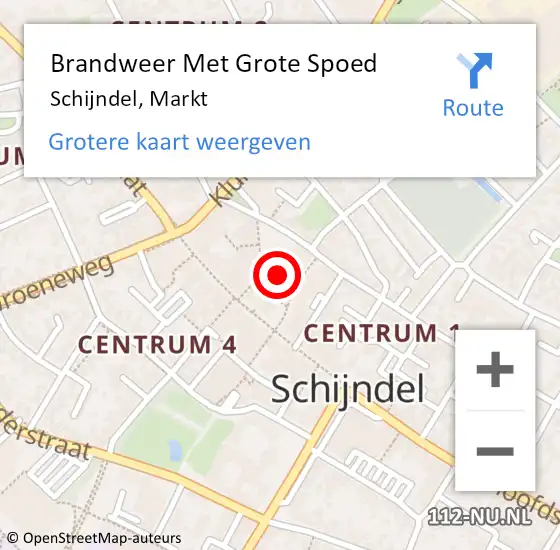 Locatie op kaart van de 112 melding: Brandweer Met Grote Spoed Naar Schijndel, Markt op 14 december 2020 00:05