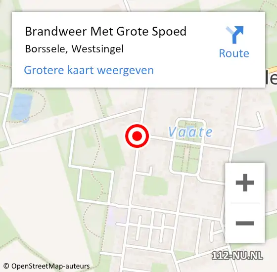 Locatie op kaart van de 112 melding: Brandweer Met Grote Spoed Naar Borssele, Westsingel op 14 december 2020 20:19