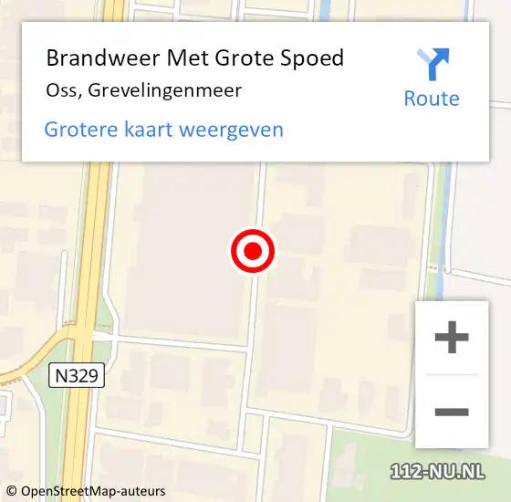 Locatie op kaart van de 112 melding: Brandweer Met Grote Spoed Naar Oss, Grevelingenmeer op 16 december 2020 05:43