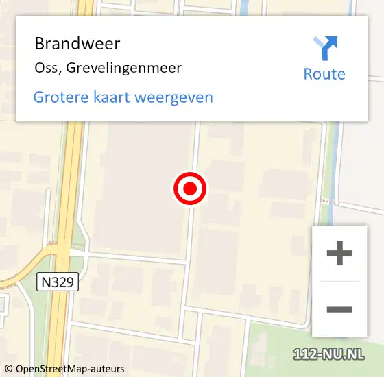 Locatie op kaart van de 112 melding: Brandweer Oss, Grevelingenmeer op 16 december 2020 06:26