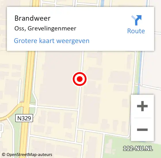 Locatie op kaart van de 112 melding: Brandweer Oss, Grevelingenmeer op 16 december 2020 07:18