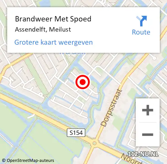 Locatie op kaart van de 112 melding: Brandweer Met Spoed Naar Assendelft, Meilust op 16 december 2020 13:29