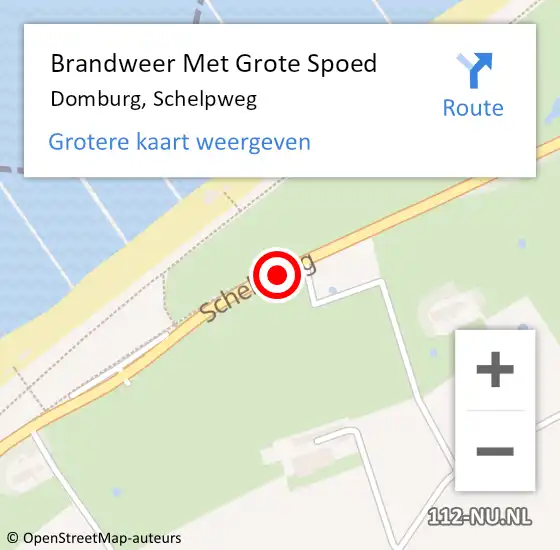 Locatie op kaart van de 112 melding: Brandweer Met Grote Spoed Naar Domburg, Schelpweg op 16 december 2020 20:04