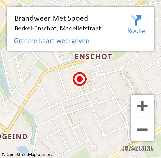 Locatie op kaart van de 112 melding: Brandweer Met Spoed Naar Berkel-Enschot, Madeliefstraat op 17 december 2020 01:29
