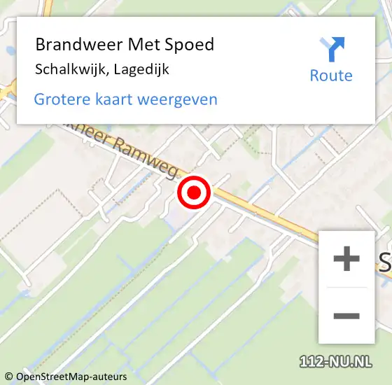 Locatie op kaart van de 112 melding: Brandweer Met Spoed Naar Schalkwijk, Lagedijk op 17 december 2020 10:49