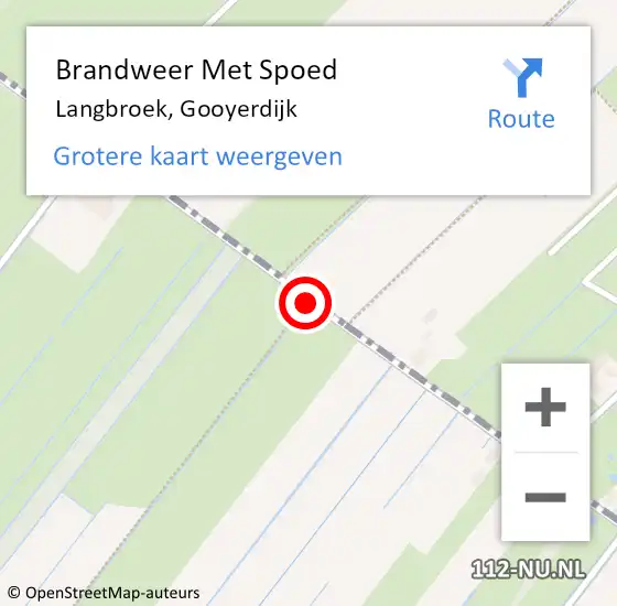 Locatie op kaart van de 112 melding: Brandweer Met Spoed Naar Langbroek, Gooyerdijk op 18 december 2020 11:21