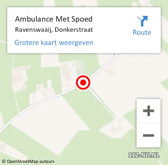 Locatie op kaart van de 112 melding: Ambulance Met Spoed Naar Ravenswaaij, Donkerstraat op 19 december 2020 10:56