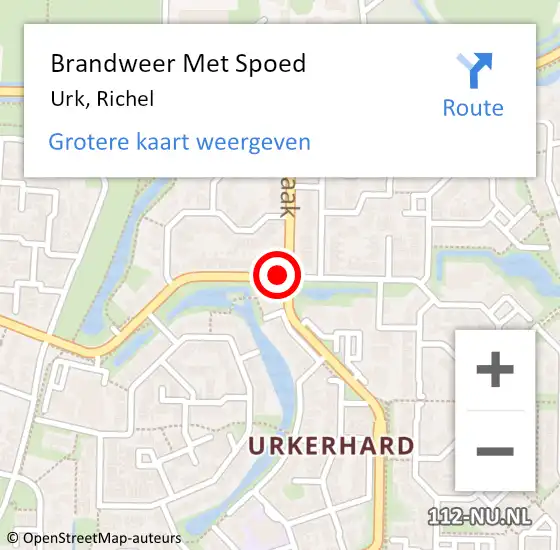 Locatie op kaart van de 112 melding: Brandweer Met Spoed Naar Urk, Richel op 20 december 2020 00:21