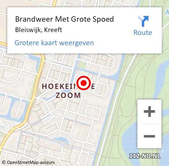 Locatie op kaart van de 112 melding: Brandweer Met Grote Spoed Naar Bleiswijk, Kreeft op 20 december 2020 14:58