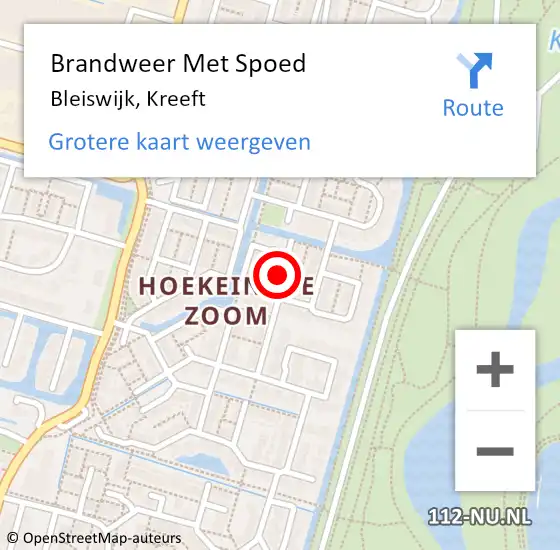 Locatie op kaart van de 112 melding: Brandweer Met Spoed Naar Bleiswijk, Kreeft op 20 december 2020 16:00