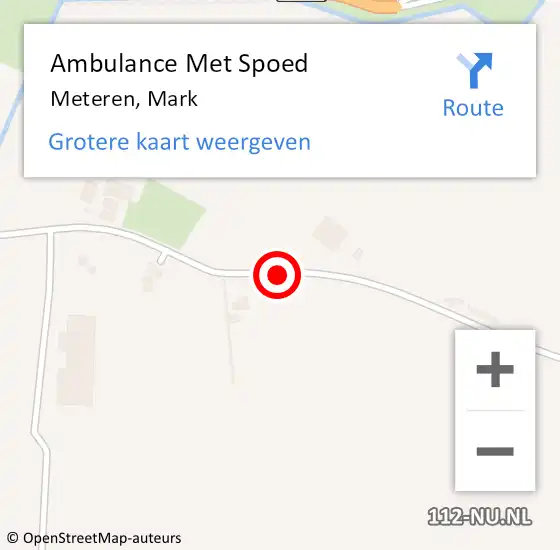 Locatie op kaart van de 112 melding: Ambulance Met Spoed Naar Meteren, Mark op 20 december 2020 18:34