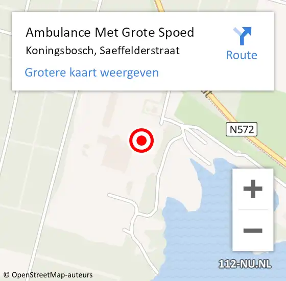 Locatie op kaart van de 112 melding: Ambulance Met Grote Spoed Naar Koningsbosch, Saeffelderstraat op 28 mei 2014 03:49