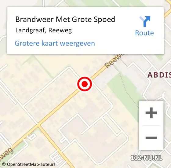 Locatie op kaart van de 112 melding: Brandweer Met Grote Spoed Naar Landgraaf, Reeweg op 21 december 2020 09:35