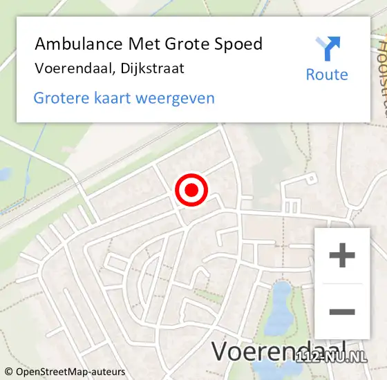 Locatie op kaart van de 112 melding: Ambulance Met Grote Spoed Naar Voerendaal, Dijkstraat op 28 mei 2014 06:21