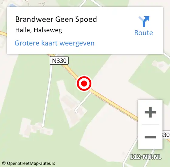 Locatie op kaart van de 112 melding: Brandweer Geen Spoed Naar Halle, Halseweg op 21 december 2020 12:25