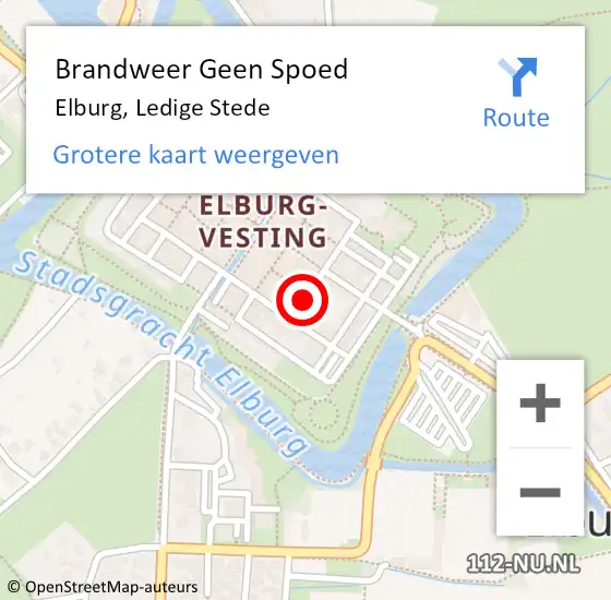 Locatie op kaart van de 112 melding: Brandweer Geen Spoed Naar Elburg, Ledige Stede op 21 december 2020 12:57