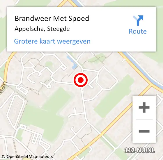 Locatie op kaart van de 112 melding: Brandweer Met Spoed Naar Appelscha, Steegde op 21 december 2020 18:34