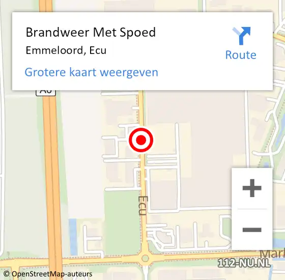 Locatie op kaart van de 112 melding: Brandweer Met Spoed Naar Emmeloord, Ecu op 22 december 2020 03:51