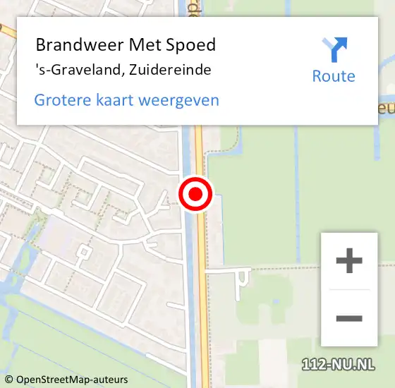 Locatie op kaart van de 112 melding: Brandweer Met Spoed Naar 'S-Graveland, Zuidereinde op 22 december 2020 15:05