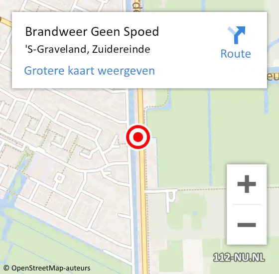 Locatie op kaart van de 112 melding: Brandweer Geen Spoed Naar 's-Graveland, Zuidereinde op 22 december 2020 15:08