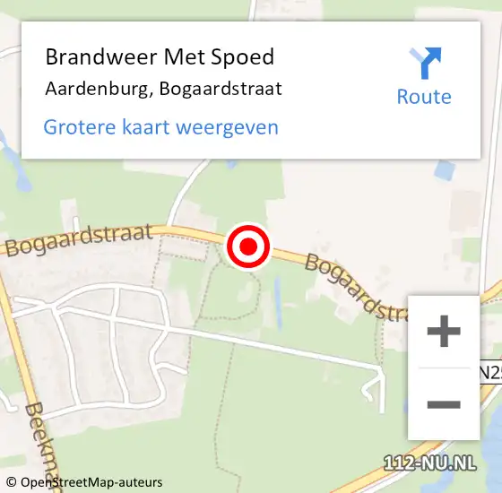 Locatie op kaart van de 112 melding: Brandweer Met Spoed Naar Aardenburg, Bogaardstraat op 24 december 2020 06:26