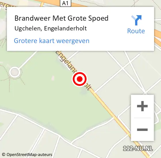 Locatie op kaart van de 112 melding: Brandweer Met Grote Spoed Naar Ugchelen, Engelanderholt op 24 december 2020 10:05